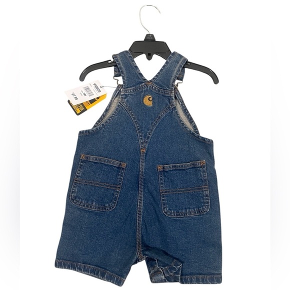 NWT Carhartt Kids Blue Denim Overalls 6 months - Picture 2 of 6